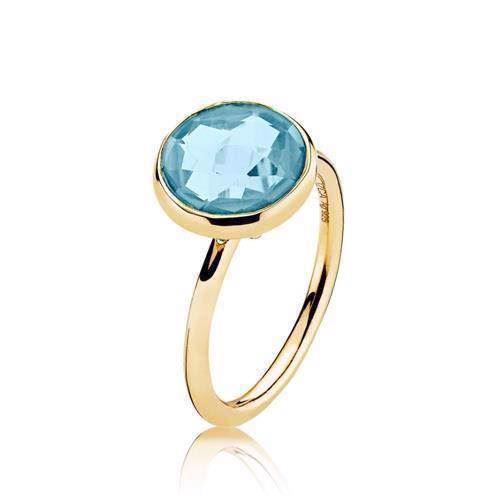 Image of Izabel Camille Prima Donna forgyldt sølv fingerring blank, model A4095gs-aquaQ