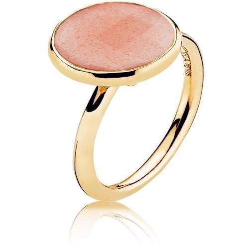 Image of Izabel Camille Prima Donna forgyldt sølv Fingerring blank, model A4095gs-peachmoonstone