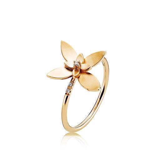 Image of Izabel Camille Clematis forgyldt sølv fingerring blank, model A4106gs