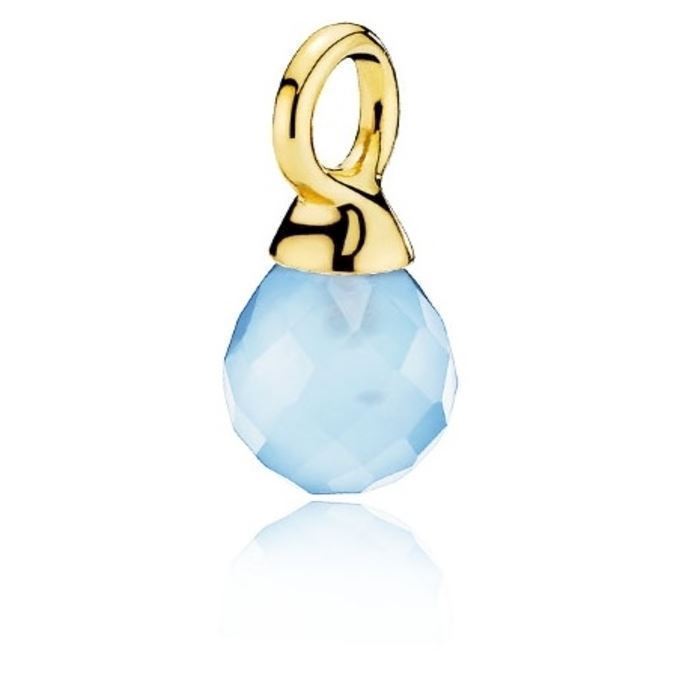 Image of Izabel Camille Wonder Drop forgyldt sølv vedhæng blank, model A5224gs-skyblueCL