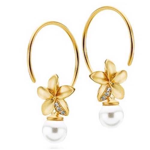 Image of Izabel Camille Bloom Pearl Kreoler, model S10273G-Cream