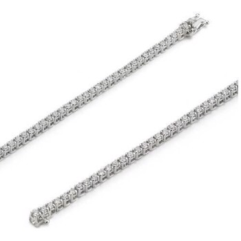 18 kt hvidgulds tennis armbånd med ca 53 stk 0,11 ct diamanter i kvalitet Top Wesselton VVS/VS, 18 cm