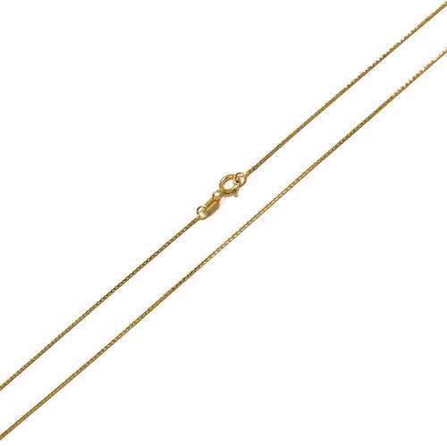 Image of Italiensk mini rævehale halskæde i 14 karat guld, 42-50 cm
