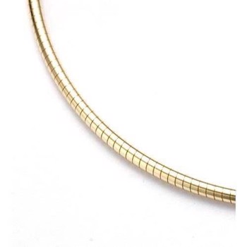 14 karat rund Omega halskæde, 1,2 mm og 4 længder med karabin lås
