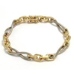 Image of 14 kt Anker Facet Guld armbånd med Sløjfe, 18½ cm og 3,2 mm