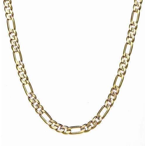 Image of 14 kt Rød- / hvidgulds Figaro guld armbånd, 18½ cm og 10,0 mm