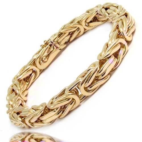 Image of 14 karat Massive Guld Kongekæde armbånd fra Danske BNH, 21 cm og 10,0 mm