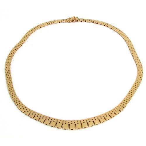 Murstens 14 karat massiv guld halskæde, 50 cm og 9 rækker i forløb (13,5 mm)