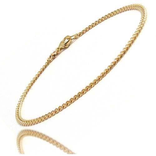 Image of 14 kt Panser Facet armbånd, 18½ cm og 1,3 mm