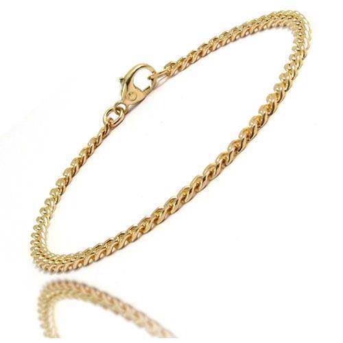 Image of 14 kt Panser Facet armbånd, 18½ cm og 2,1 mm