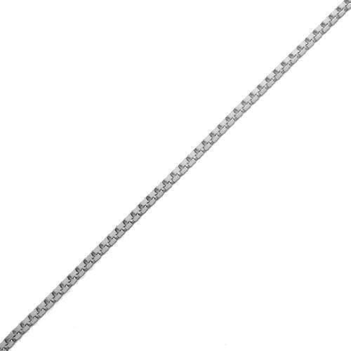 14 kt hvidgulds Venezia halskæde, bredde 1,3 mm og længde 42 cm