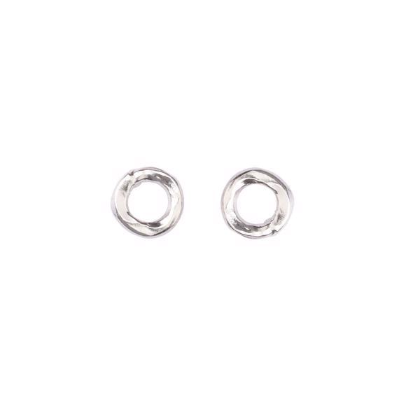 Image of L & G 925 sterling sølv ørestikker, Cirkel med blank overflade, model 1020241