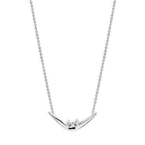 Image of Lund Copenhagen 14 kt hvidguld collier rhodineret, model 602716-0,075