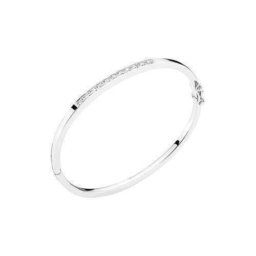 Image of Lund Copenhagen 14 kt hvidguld armring rhodineret, model 603802-0,33