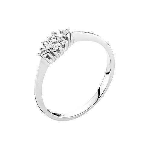 Image of Lund Copenhagen 14 kt hvidguld fingerring rhodineret, model 6072321-0,18