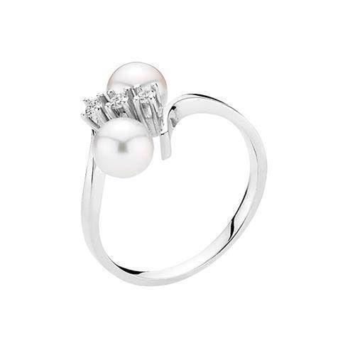 Image of Lund Copenhagen 14 kt hvidguld fingerring rhodineret, model 6072325-0,09