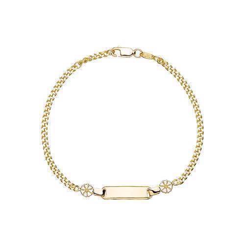 Image of Lund Copenhagen Marguerit sølv armbånd forgyldt, model 90108019-M