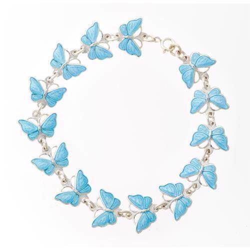 Image of Lund 925 Sterling sølv Armbånd Blank med lyseblå emalje, model 901618-LB