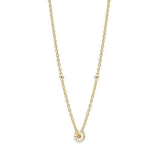 Image of Lund Copenhagen Marguerit sølv collier forgyldt, model 902375-M