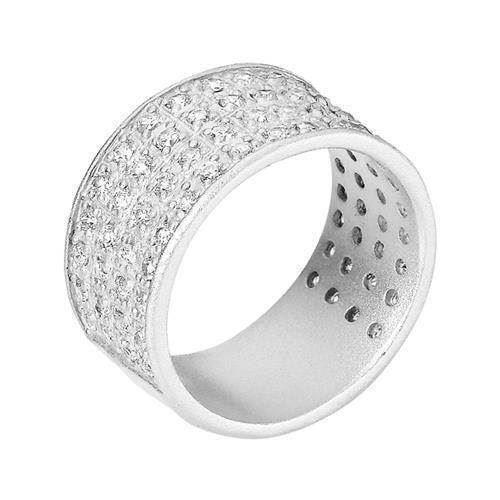 Image of Lund 925 Sterling sølv Fingerring mat med zirkonia, model 907174-30