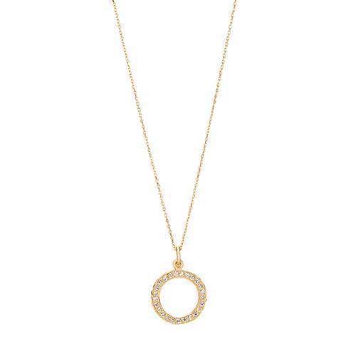 Image of Lund 925 Sterling sølv Collier forgyldt med zirkonia, model 9719345-30-F