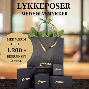 Lykkepose med sølv smykker - Værdi min. 1200 kr. 