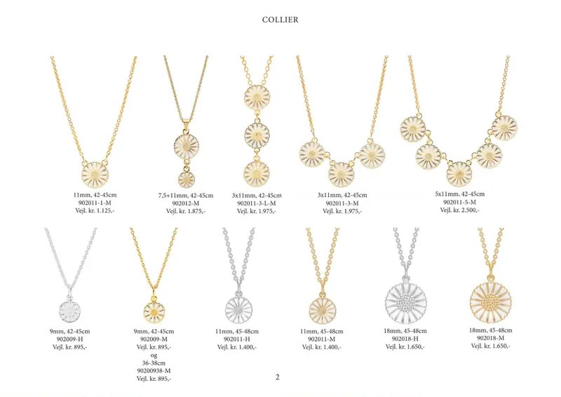 Lund Copenhagen Marguerit katalog 2026/27, side 2: Collier