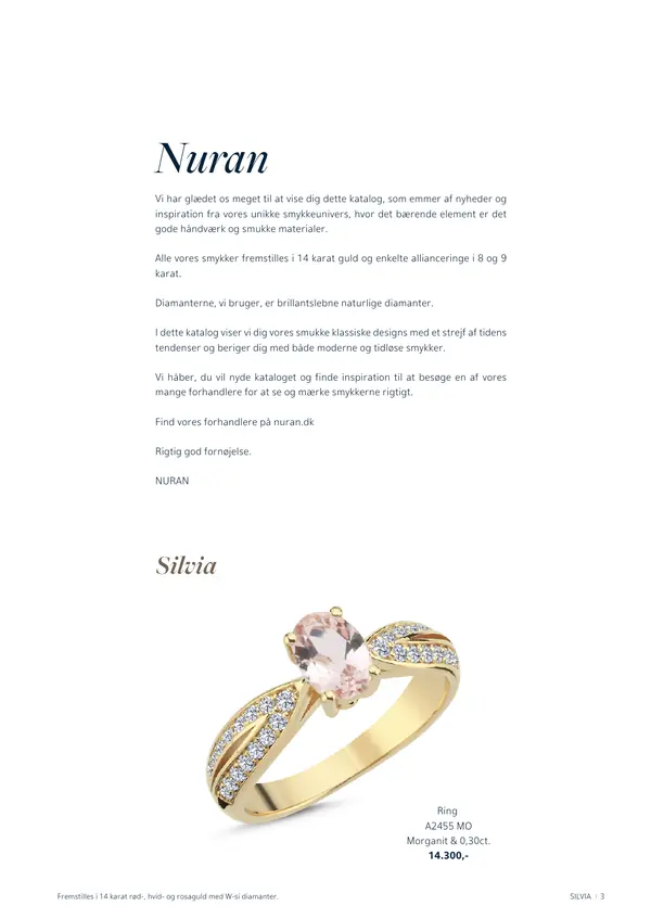 NURAN smykkekatalog 2024/25, side 3: Silvia
