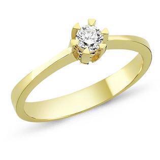 14 karat guld STAR ring fra Nuran med 0,03-0,20 carat diamant