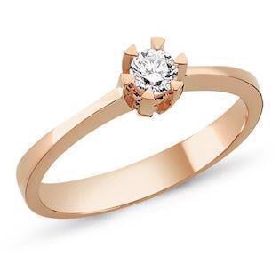 14 karat rosa guld STAR ring fra Nuran med 0,03-0,20 carat diamant