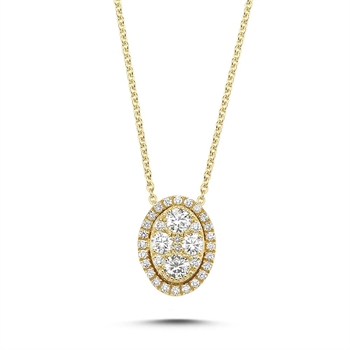 14 kt guld Posh smykkesæt med i alt 1,96 ct diamanter Wesselton SI