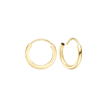 To creoler i cirkelform, skinnende overflade; én åben, viser åbningsmekanisme.