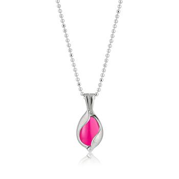 Lille Smykke Æg med Pink Onyx, fra Blicher Fuglsang