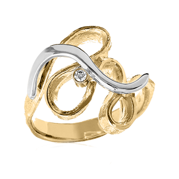 Eksklusiv ring i 14 karat guld, fra Blicher Fuglsang