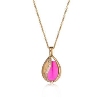 Smykke Æg med Pink Onyx, fra Blicher Fuglsang