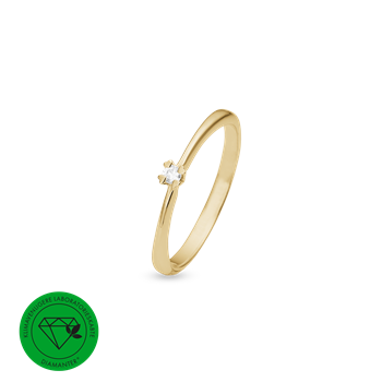 Mary ring 8k lg diam 0,03ct w/vs, fra aagaard