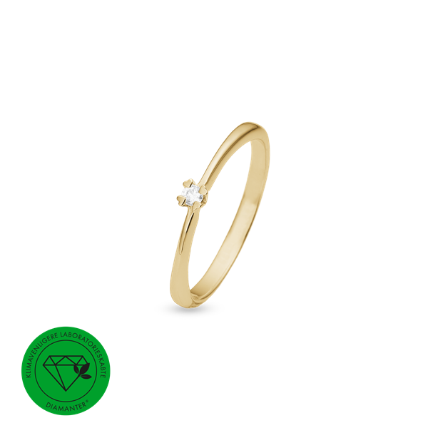 Mary ring 8k lg diam 0,03ct w/vs, fra aagaard