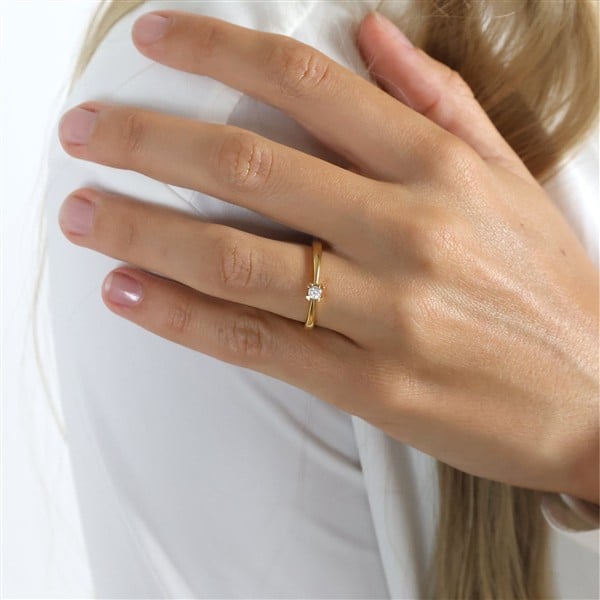 MARY Ring 8K LG DIAM 0,10CT W/VS, fra Aagaard
