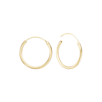 8KT CREOL 19MM, TRÅD 1,4MM M/VIPPELÅS, fra Aagaard