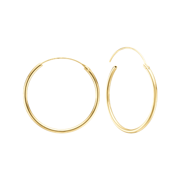 8KT CREOL 24,5MM, TRÅD 1,4MM M/VIPPELÅS, fra Aagaard