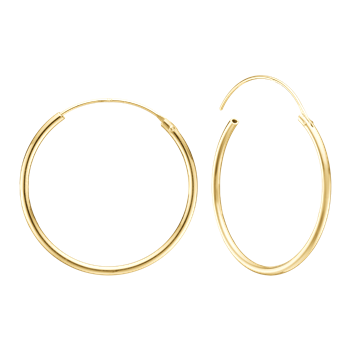 8KT CREOL 30,5MM, TRÅD 1,4MM M/VIPPELÅS, fra Aagaard