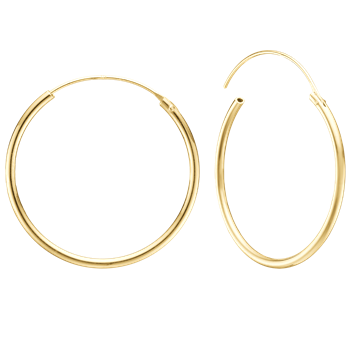 8KT CREOL 43MM, TRÅD 1,4MM M/VIPPELÅS, fra Aagaard