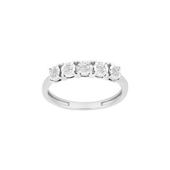 14kt. hvidguldsring m/dia. 0.18ct W/SI, fra Siersbøl