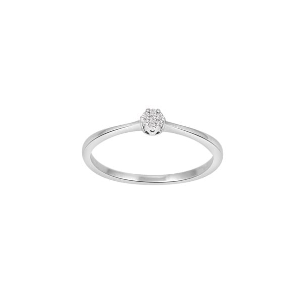 14kt. hvidguldsring m/ dia 0.03ct W/SI, fra Siersbøl