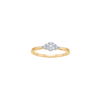 14kt. guldring m/dia. 0.15ct W/SI, fra Siersbøl