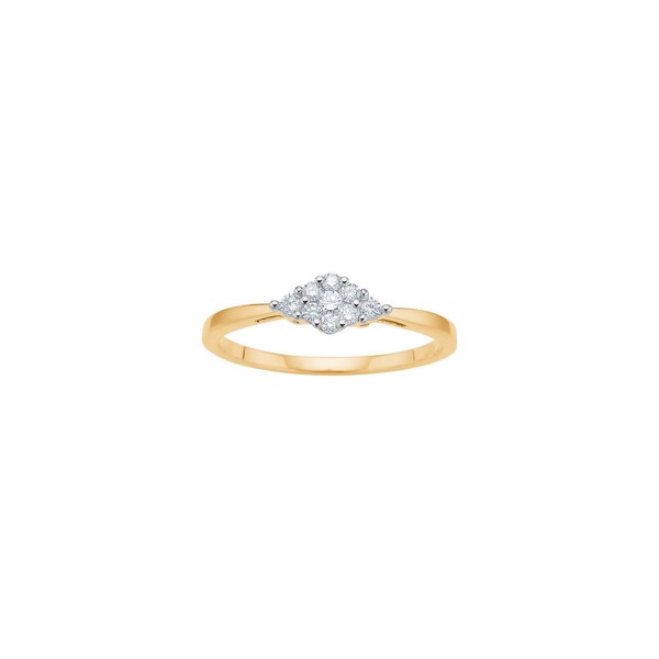 14kt. guldring m/dia. 0.15ct W/SI, fra Siersbøl