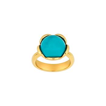 SHAPE Sølv forg. ring Flower stor m/turkis, fra Siersbøl Shape