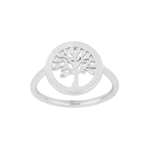 Rhod. sølvring TREE52 11mm Str.54, fra Nordahl