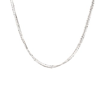 Kæde sølv rhodineret 3 i en 45+3 cm, fra L&G