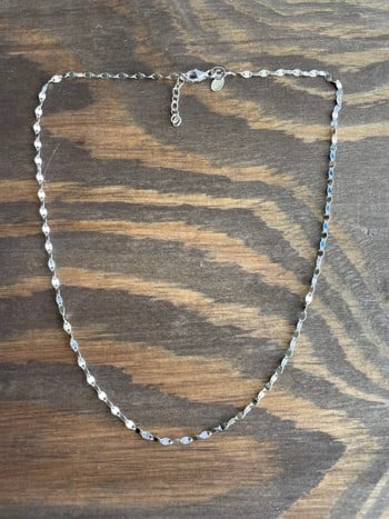 Rhodineret sølv kæde - Glimt, fra L&G